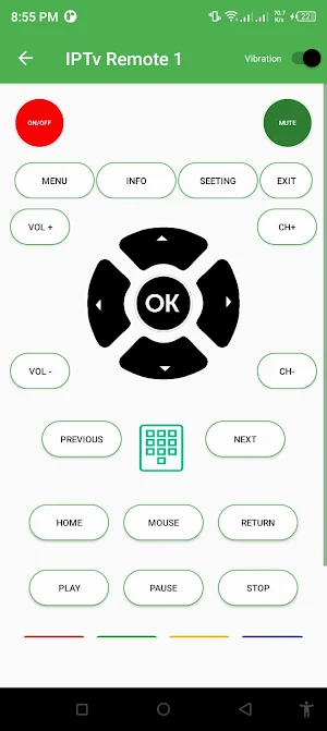 IPTV Remote control Screenshot 2