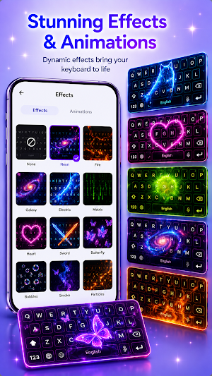 LED Keyboard - Neon, RGB Theme Screenshot 2