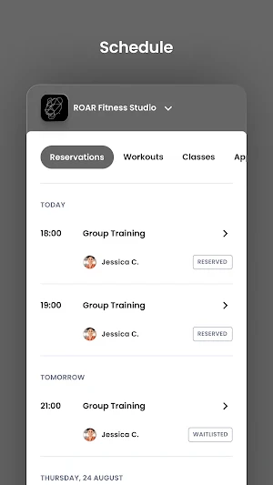ROAR Fitness Studio Screenshot 2