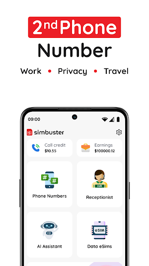 Second Phone Number: Simbuster Screenshot 0