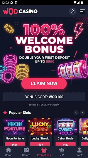 Woo Casino Screenshot 1