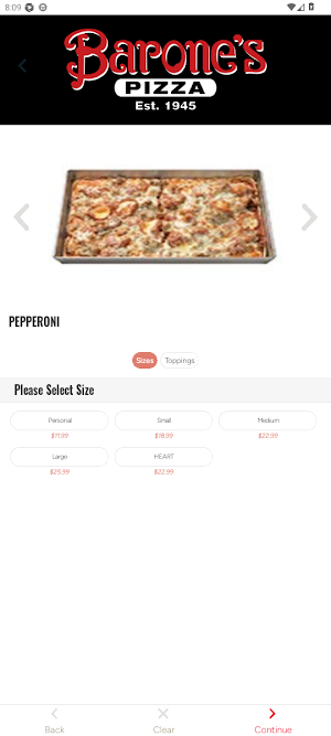 Barone’s The Pizzeria Express Screenshot 3