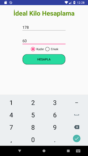 İdeal Kilo Hesaplama Screenshot 0