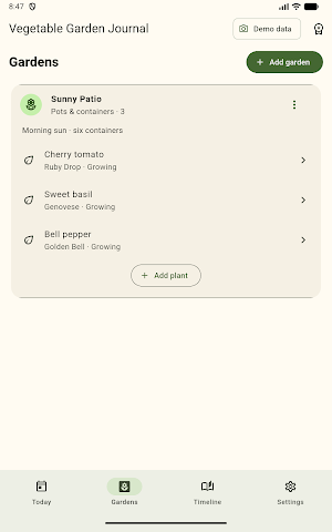 Vegetable Garden Journal Screenshot 3