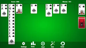 Spider solitaire classic : free offline card game Screenshot 2