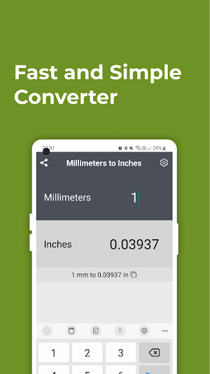 mm to Inch Converter Screenshot 0