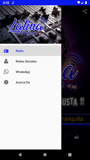 Latina Stereo Online Screenshot 2