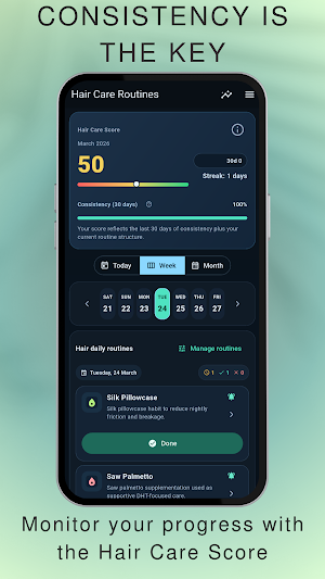 Hair Routine Tracker Screenshot 1