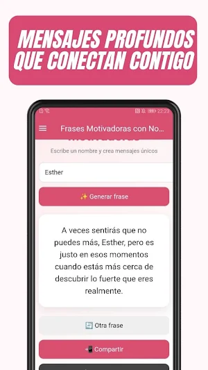 Frases Motivadoras con Nombre Screenshot 2