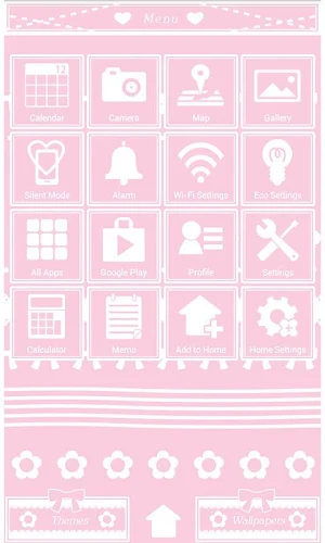 Pretty Pink Theme +HOME Screenshot 2