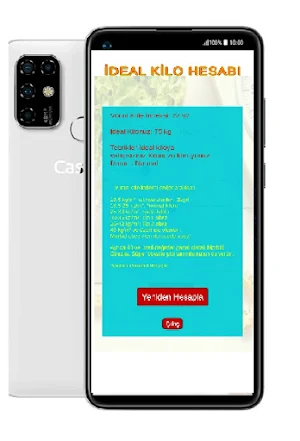 İdeal Kilo (Vücut Kitle indeksi) Hesabı  En İyisi Screenshot 1