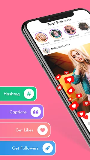 Get Real Followers & Likes for instagram hashtags Screenshot 0