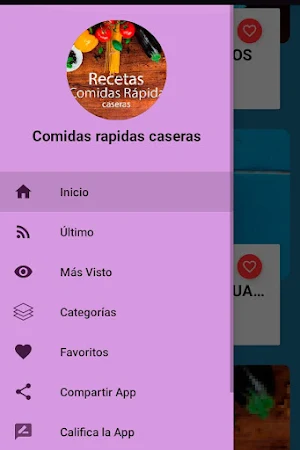 Comidas rápidas caseras Screenshot 0