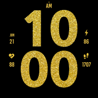 Gold Digital Watch Face