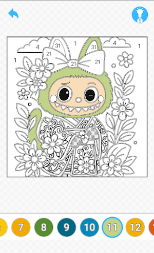 Labubu coloring by number book Screenshot 3