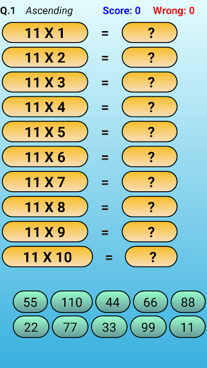 Math Tables Screenshot 3
