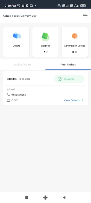 Aahaa Foods Delivery Boy Screenshot 2