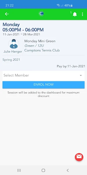 Comptons Tennis Club Screenshot 2