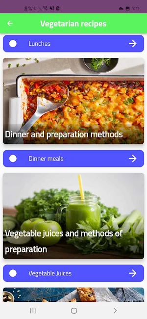 Vegetarian Recipes Screenshot 1