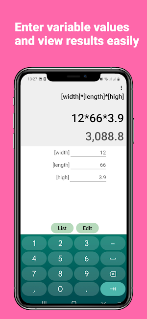 Formula custom calculator Screenshot 1