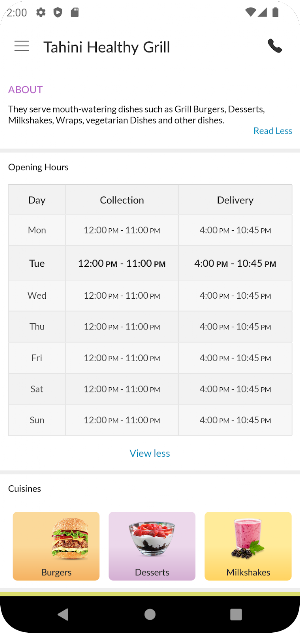 Tahini Healthy Grill Screenshot 2
