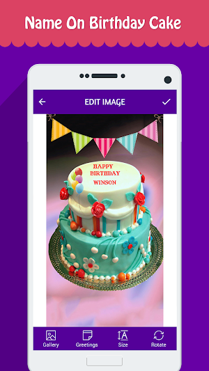Name Photo on Birthday Cake Screenshot 1