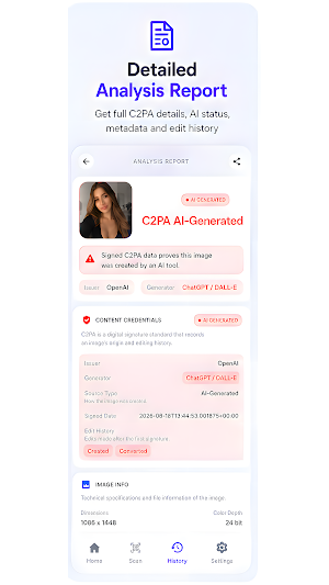 C2PA AI Detector Screenshot 2