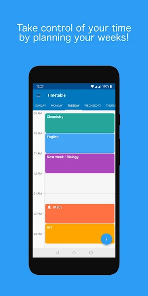 Timetable - Plan, Organize & Optimize your time Screenshot 0