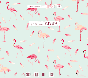 Cute Wallpaper Flamingos Theme Screenshot 0
