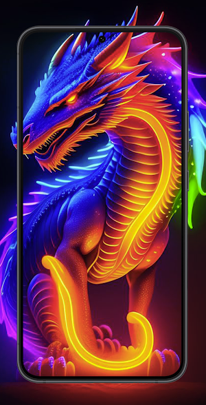 Wallpaper Neon 4D 4K Screenshot 1
