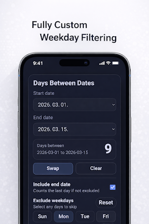 Days Between Dates Calculator Screenshot 3