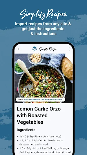 Simple Recipe: Recipe Saver Screenshot 0