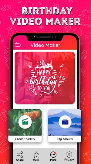 Birthday Video Maker With Song Screenshot 0