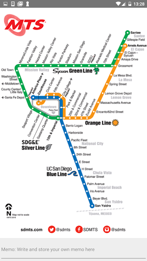 SAN DIEGO BUS RAIL TROLLEY MAP Screenshot 1