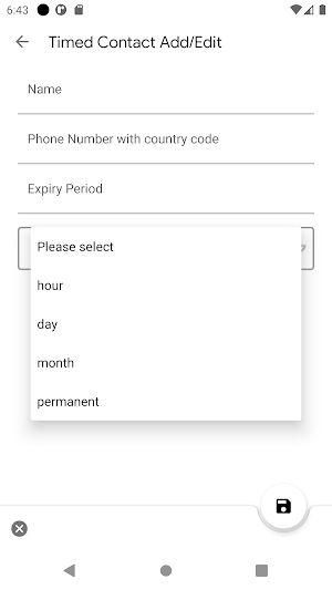 Timed Contacts Temporary/perio Screenshot 2