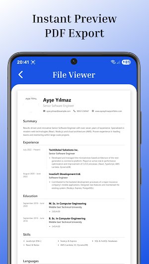 Cv Creator Screenshot 3