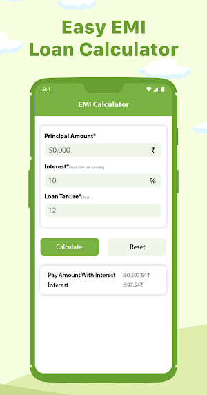 Easy EMI Loan Calculator Screenshot 0