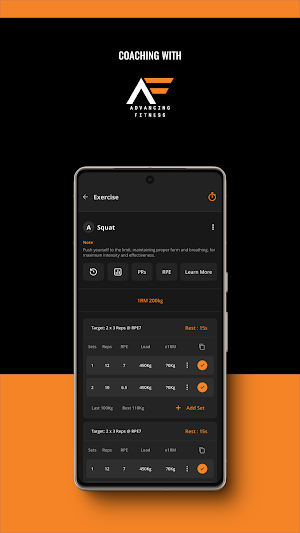 Advancing Fitness Training App Screenshot 3