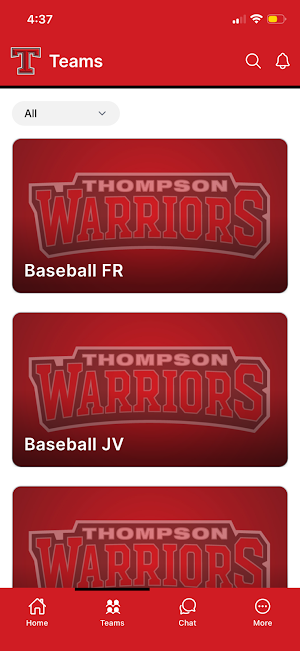 Thompson High School Athletics Screenshot 1