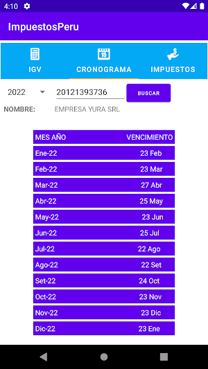 Impuestos Perú Screenshot 1