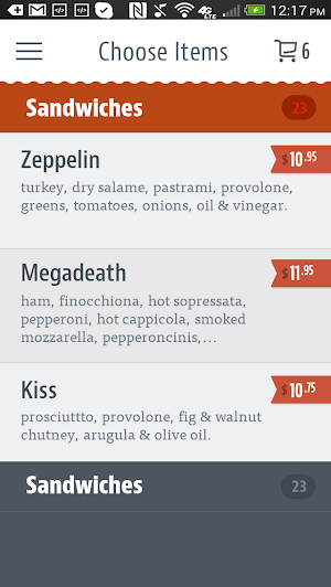 Tagliare Delicatessen Screenshot 2