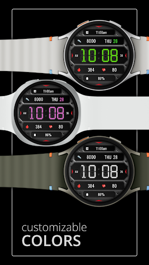 DADAM132: Digital Watch Face Screenshot 2