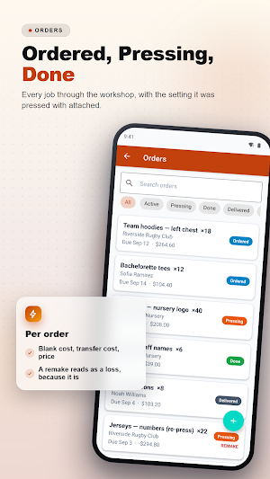 Heat Press Settings & Log Screenshot 2