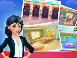 Hotel & resort management game for girl with level Screenshot 0