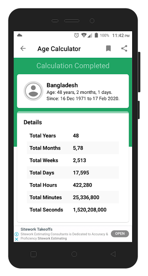 Age Calculator Screenshot 1