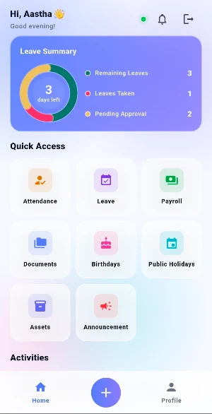 Employee Self Service - HRMS Screenshot 1
