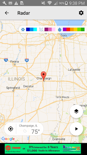 WCIA 3 Weather Screenshot 2