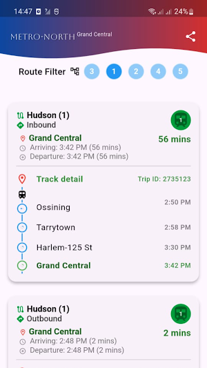 MTA Bus MTA Train Live track Screenshot 1