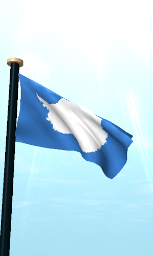 Antarctica Flag 3D Wallpaper Screenshot 1