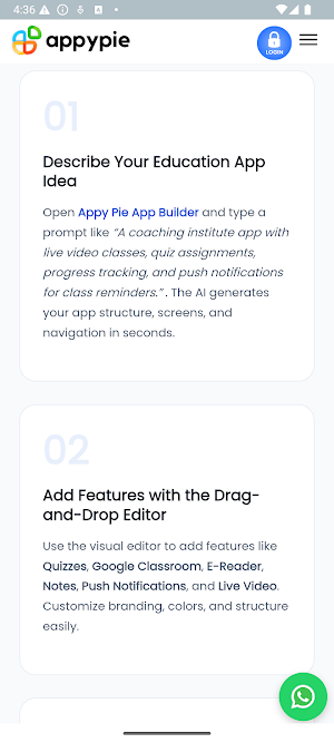 Education App Builder Screenshot 2